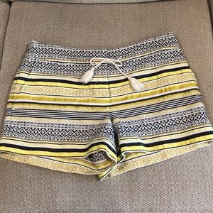 Ann Taylor Yellow Striped Shorts
